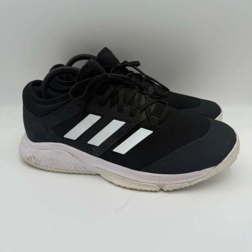 Men’s Adidas Black White Court Team Bounce‎ Indoor Athletic Sneaker Shoes Sz 9.5